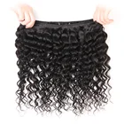 human hair extension 1B deep wave brazilian virgin hair weave bundles 8-34 inch raw remy hair for black women