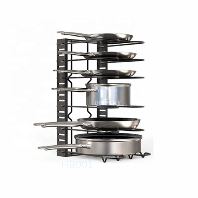 HB001 Pots Holder Rack Black Metal Kitchen Cabinet Pantry Pot Lid Holder rack, Black or custom
HB001 Pots Holder Rack Black Metal Kitchen Cabinet Pantry Pot Lid Holder rack, Black or custom