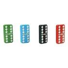 Kaile dominoes factory with four color dominos tile set with plastic box of red green blue and black domino