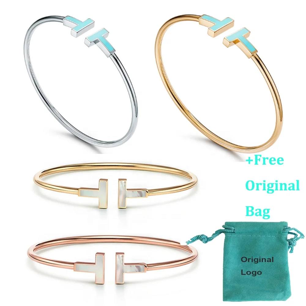 Designer Open Letter bracelets &bangles original 925 silver micro double t bracelet brand logo couple charm love wedding jewelry
Designer Open Letter bracelets &bangles original 925 silver micro double t bracelet brand logo couple charm love wedding jewelry