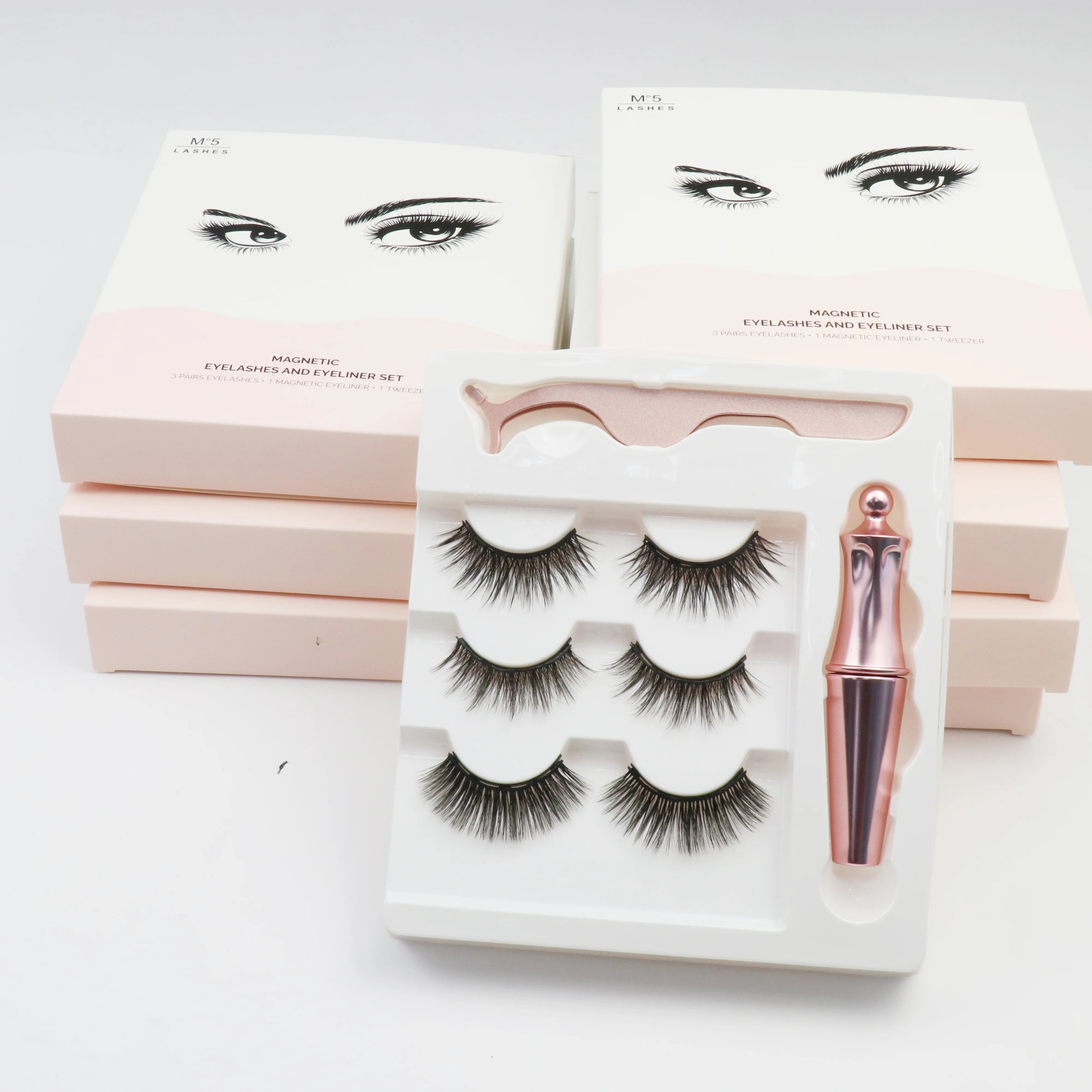 Strong hold magnets custom package boxes 3d transparent band natural magnetic faux mink eyelashes set, Natural black
Strong hold magnets custom package boxes 3d transparent band natural magnetic faux mink eyelashes set, Natural black
