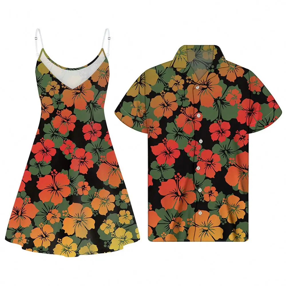 Women Sexy Dress Iridescent Hawaii Polynesian Hibiscus Pattern Couples Matching Clothes Slip V Neck Midi Short Dress Lady Women, Customized color
Women Sexy Dress Iridescent Hawaii Polynesian Hibiscus Pattern Couples Matching Clothes Slip V Neck Midi Short Dress Lady Women, Customized color