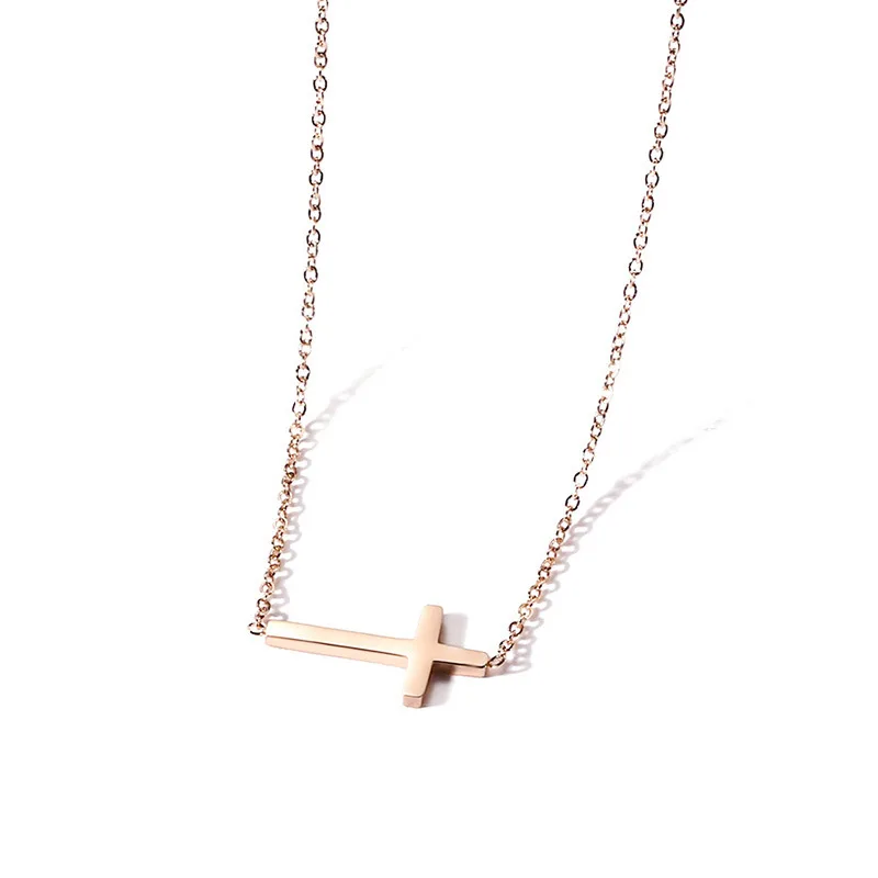 New Fashion Simple Classic Double Sides Stainless Steel Jesus Cross Silver Gold Plated Pendant Necklaces For Women Gift
New Fashion Simple Classic Double Sides Stainless Steel Jesus Cross Silver Gold Plated Pendant Necklaces For Women Gift