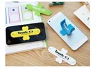 Wallet Rubber Card Holder Wallet 3M Sticker Smart Wallet With Mobile Phone Stand Rubber Mobile Card Holder U Style