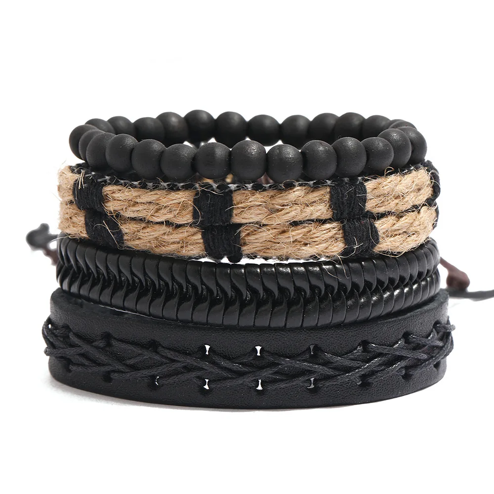 Leather Woven Bracelet European and American Cowhide Simple Fashion Bracelet Multi-Layer Suit Men Bracelet
Leather Woven Bracelet European and American Cowhide Simple Fashion Bracelet Multi-Layer Suit Men Bracelet