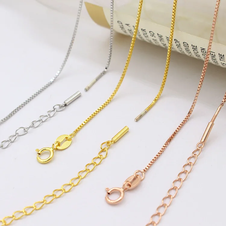 S925 Sterling silver Turnbuckle screw Necklace DIY Clavicle Necklace Single Chain box chain necklace, Gold color
S925 Sterling silver Turnbuckle screw Necklace DIY Clavicle Necklace Single Chain box chain necklace, Gold color