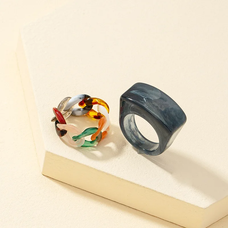 2021 Popular Retro Acrylic Multicolor Ring European and American Cross-border Fashion Resin Ring Minimalist Jewelry, Colourful
2021 Popular Retro Acrylic Multicolor Ring European and American Cross-border Fashion Resin Ring Minimalist Jewelry, Colourful