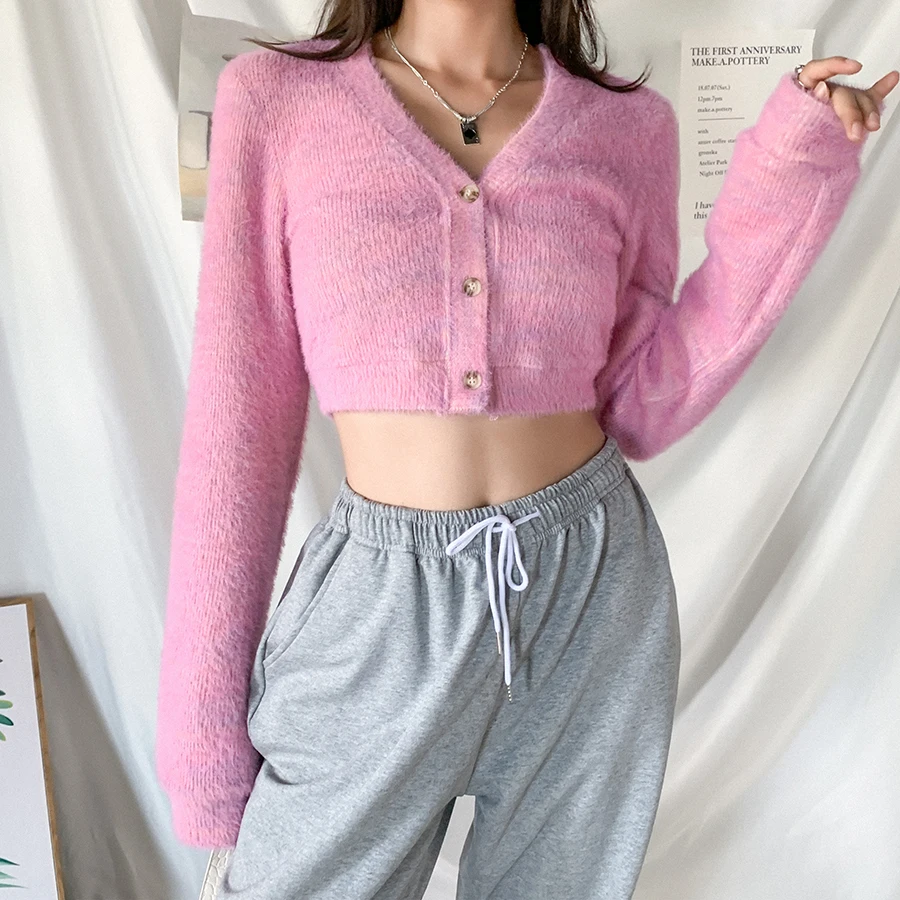 Nibber K20L08647 Fashion Autumn Winter Warm Casual Sweater Women Pink Single Breasted Long Sleeve V Neck Knitting Cardigan Lady
Nibber K20L08647 Fashion Autumn Winter Warm Casual Sweater Women Pink Single Breasted Long Sleeve V Neck Knitting Cardigan Lady