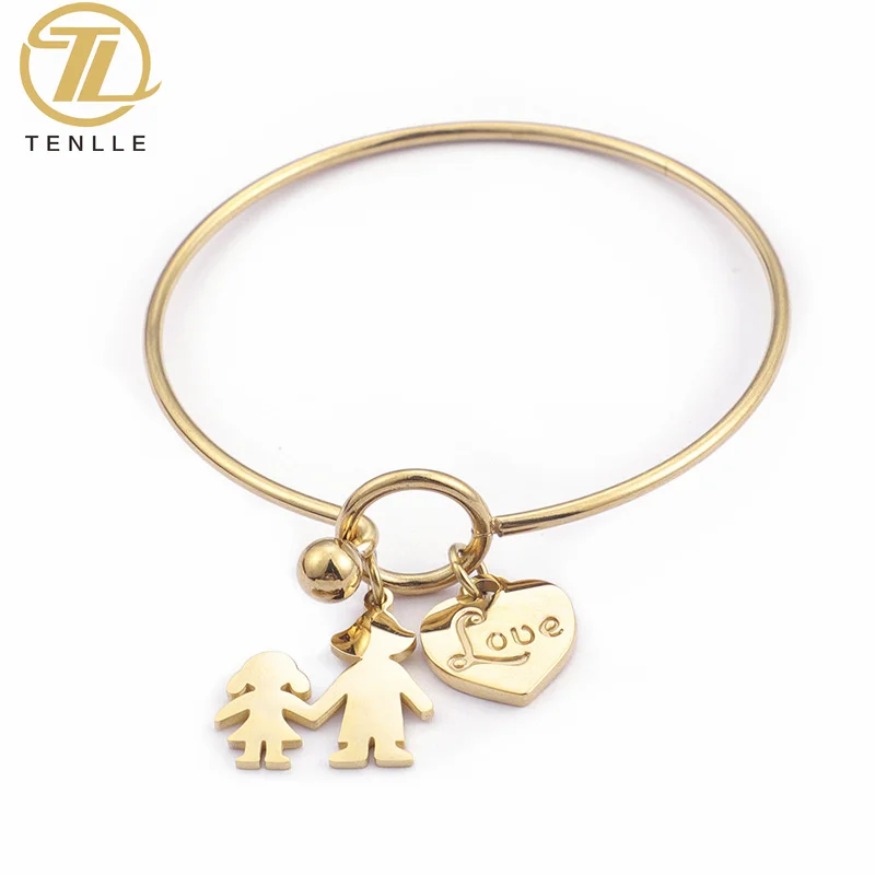 Trendy Engraved letter Bracelet with Heart Charms for Mother's Love in Women Jewelry, Customized color
Trendy Engraved letter Bracelet with Heart Charms for Mother's Love in Women Jewelry, Customized color