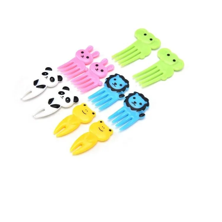 

Stocked Kids Lunch Bento Box Accessories Plastic cartoon style Animal food picks and forks, Picture