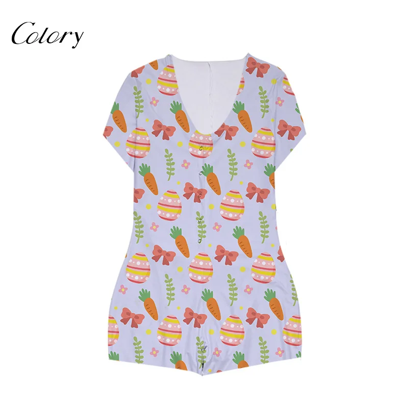 Colory Romper Adult Women Sleepwear Onesie Pajamas New Colorful Printed Ladies Sexy, Picture shows
Colory Romper Adult Women Sleepwear Onesie Pajamas New Colorful Printed Ladies Sexy, Picture shows