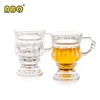 19YRS Glass-trade-focused History Royal style elegant gift delicate transparent glass coffee tea cup set with handle