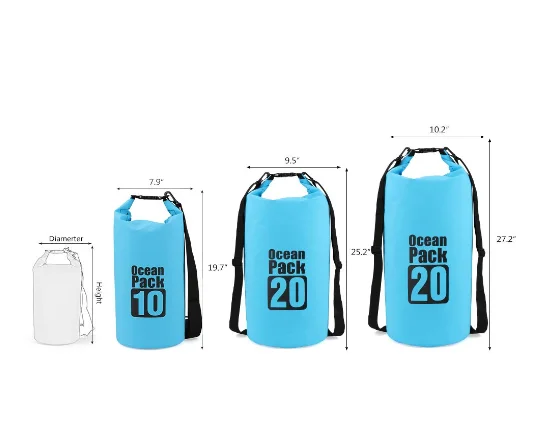 

2L/3L/5L//15L/20L/30L 500D Tarpaulin Heavey-Duty PVC Water Proof Dry Bag Sack for Kayaking/Boating/Canoeing/Fishing, Accept customized