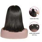 Natural color unprocessed remy brazilian hair pre-plucked short bob wigs for black women