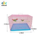 guangzhou custom thick wire electroplating small mini birds cage canary macaw cockatiel breeding house