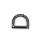 High End Custom Zinc Alloy Flat Black D Ring Bag Metal Accessories for Handbag