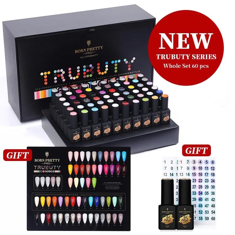 BORN PRETTY PRO 15ml 60 Colors Trubuty Series Nail Gel Kit Soak Off UV Manicure Gel Nail Polish Set, 60 colors/set
BORN PRETTY PRO 15ml 60 Colors Trubuty Series Nail Gel Kit Soak Off UV Manicure Gel Nail Polish Set, 60 colors/set