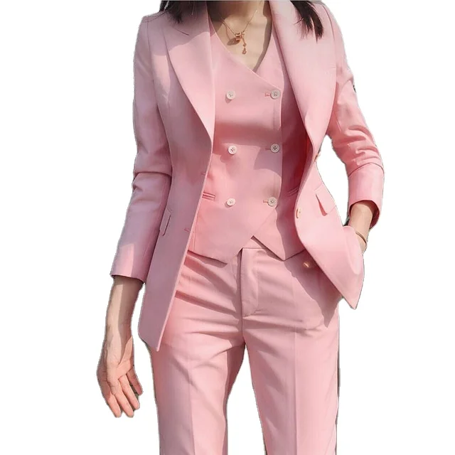 New Arrival Elegant Formal Work Wear Slim 3 PCS Sets Womens Business Suit Two Button Blazer Female Trousers Suit Office Uniform
New Arrival Elegant Formal Work Wear Slim 3 PCS Sets Womens Business Suit Two Button Blazer Female Trousers Suit Office Uniform