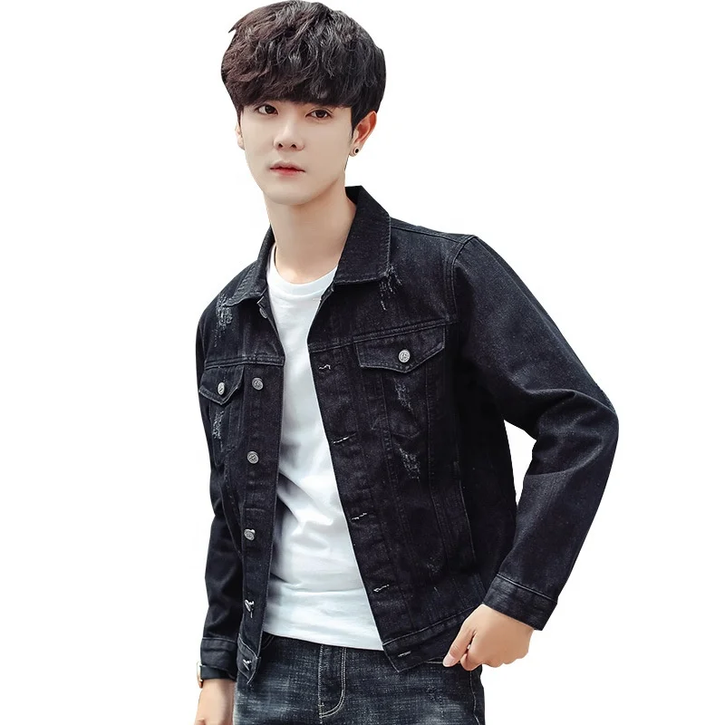 2020 new slim-fitting denim jacket for men autumn/winter trend black plover jacket, Picture
2020 new slim-fitting denim jacket for men autumn/winter trend black plover jacket, Picture