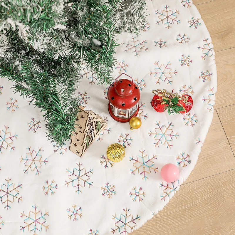 2022 Amazon Hot Sale Nonwovens Golden White Christmas Plush Snowflake Tree Skirt for Christmas Tree decoration supplies
2022 Amazon Hot Sale Nonwovens Golden White Christmas Plush Snowflake Tree Skirt for Christmas Tree decoration supplies