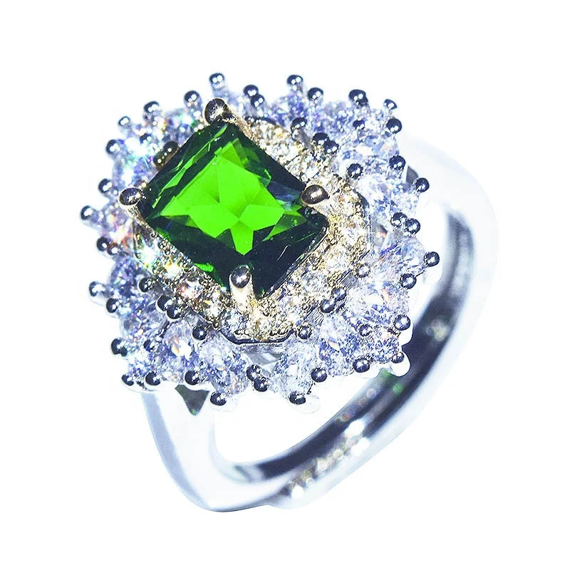 Fashion big green Jewelry High Level Paved Crystal Finger Ring For Women Elegant luxury Stylish Gift
Fashion big green Jewelry High Level Paved Crystal Finger Ring For Women Elegant luxury Stylish Gift