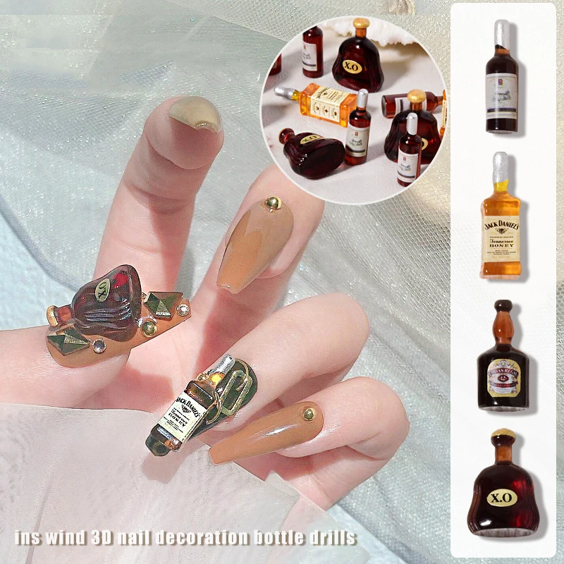 3Pcs/Pack Wine Bottle Jewelry Manicure Nail Decoration 3D Mini Stereo Red Wine Bottle DIY Luxury Nail Charms Accessories
3Pcs/Pack Wine Bottle Jewelry Manicure Nail Decoration 3D Mini Stereo Red Wine Bottle DIY Luxury Nail Charms Accessories