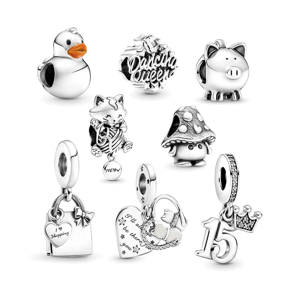 2021 Autumn Series DIY 925 Sterling Silver Cute Piggy Bank Mushroom Duck Beads Shopping Bag Cats Dogs Pendants Charms
2021 Autumn Series DIY 925 Sterling Silver Cute Piggy Bank Mushroom Duck Beads Shopping Bag Cats Dogs Pendants Charms