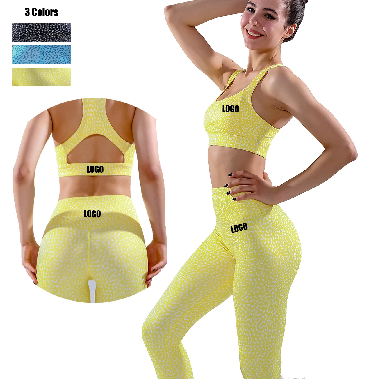 2 piece yoga gym wear set sports bra and yoga pants Gym Wear Fitness Leopard wear, Yellow,blue,navy,pink
2 piece yoga gym wear set sports bra and yoga pants Gym Wear Fitness Leopard wear, Yellow,blue,navy,pink