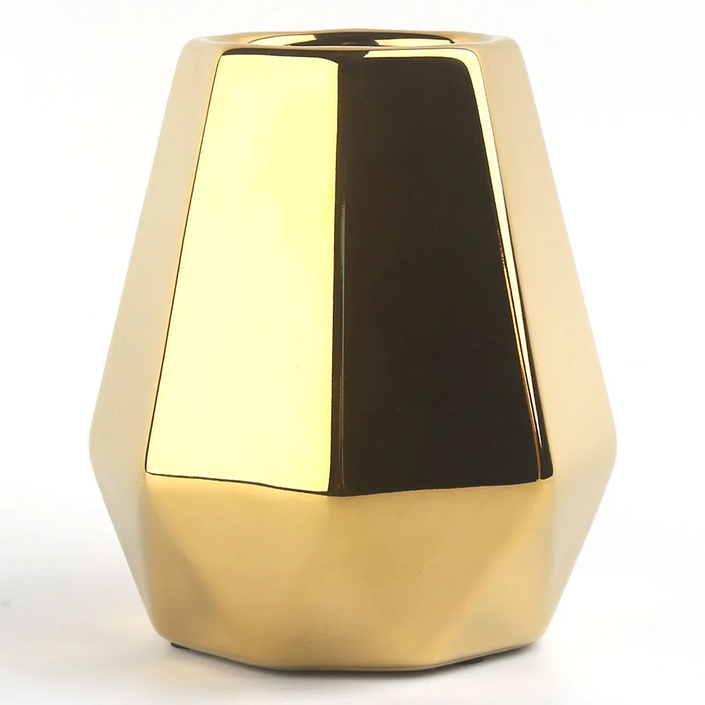 14cm Diamond Geometry Shape Gold Wedding Party Ceramic Porcelain Flower Decor Ornament Vases
14cm Diamond Geometry Shape Gold Wedding Party Ceramic Porcelain Flower Decor Ornament Vases