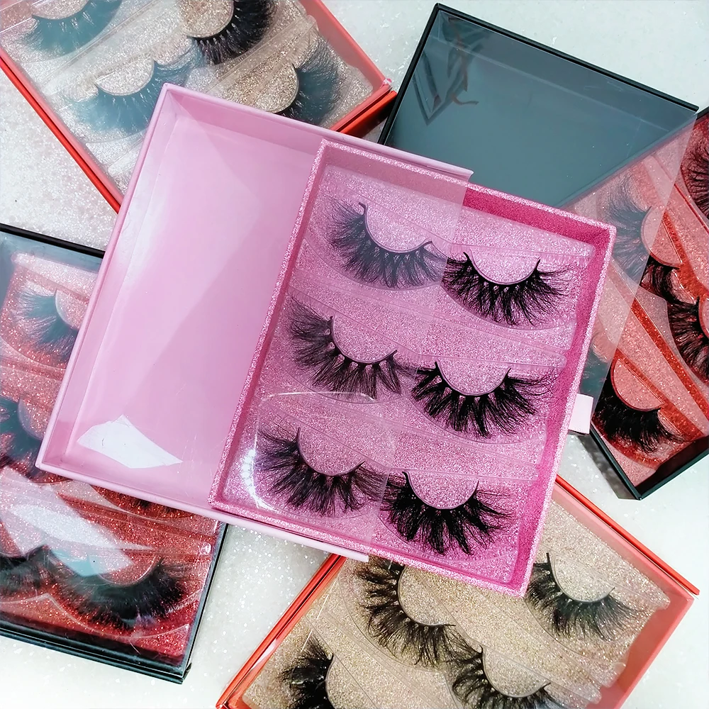 3 pairs of Super Soft and Natural Packaging Luxury Black Cotton band ready to ship 3d Mink False Eyelash boxes, Custom color
3 pairs of Super Soft and Natural Packaging Luxury Black Cotton band ready to ship 3d Mink False Eyelash boxes, Custom color