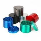 Wholesale 40mm 4 Part Zinc Alloy Metal Custom Logo Weed Crusher Herb Tobacco Grinders