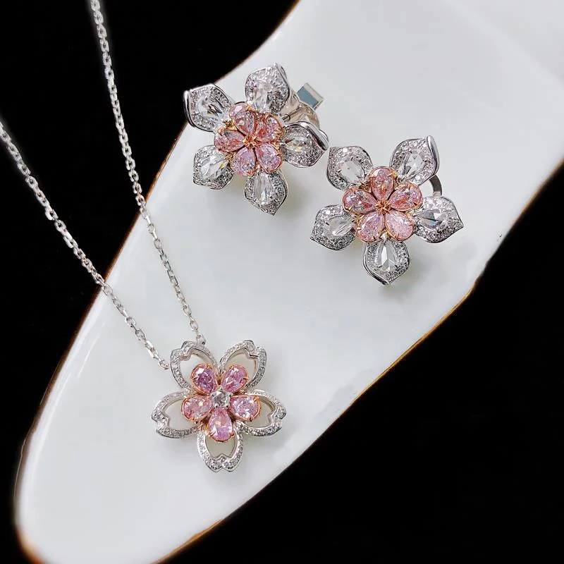 Fashion Jewelry Set for Women Elegant Pink Crystal Flower Pendant Necklace Ring Chic Party Wedding Jewelry Gift, Picture shows
Fashion Jewelry Set for Women Elegant Pink Crystal Flower Pendant Necklace Ring Chic Party Wedding Jewelry Gift, Picture shows