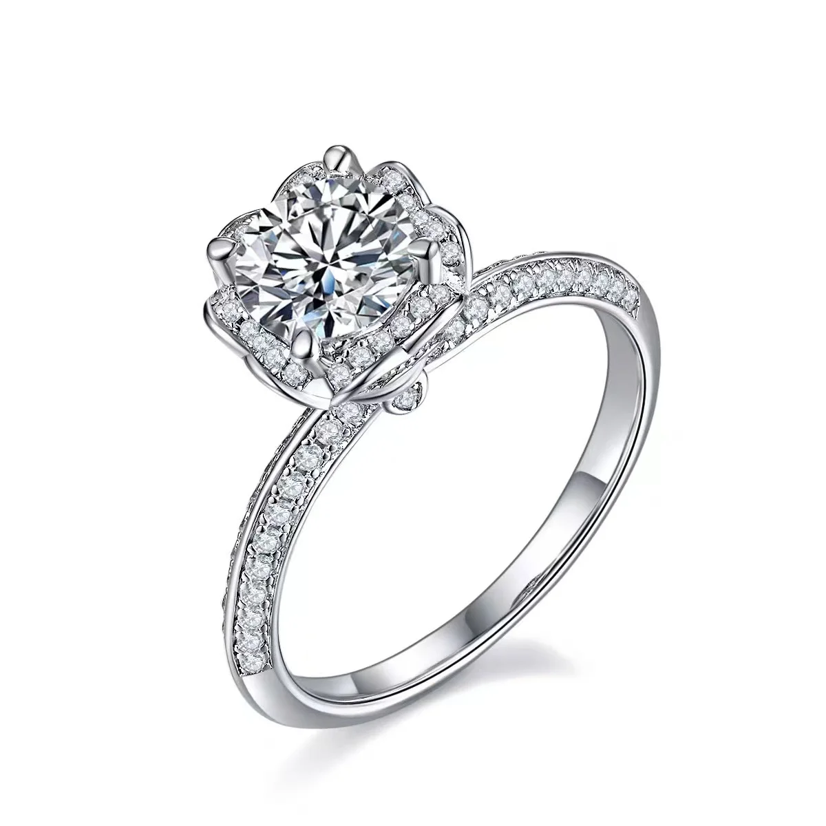 Custom S925 Silver 1 carat 6.5mm round GH color moissanite lab diamond engagement ring, Silver color
Custom S925 Silver 1 carat 6.5mm round GH color moissanite lab diamond engagement ring, Silver color
