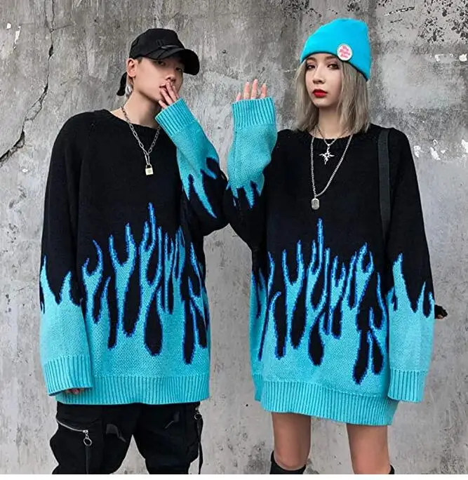 2021 New Design Flame Printed Plus Size Crewneck Sweaters Men's Oversize Knit Sweaters Unisex, Picture shown
2021 New Design Flame Printed Plus Size Crewneck Sweaters Men's Oversize Knit Sweaters Unisex, Picture shown