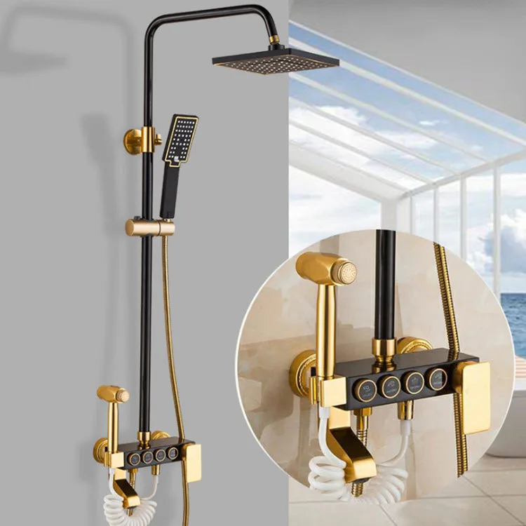 High Quality Space Aluminum Hot And Cold Water Shower Sets And Bathroom Sets Shower With Rainfall Shower
High Quality Space Aluminum Hot And Cold Water Shower Sets And Bathroom Sets Shower With Rainfall Shower