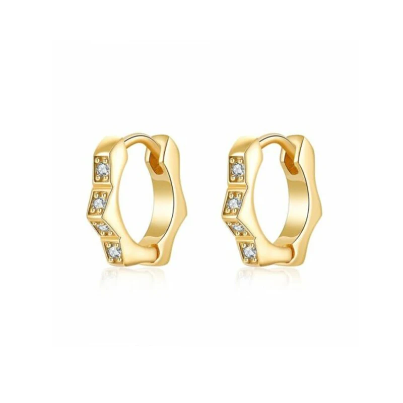 ROXI S925 sterling silver jewelry wild fashion hexagonal square zircon hoop earrings
ROXI S925 sterling silver jewelry wild fashion hexagonal square zircon hoop earrings