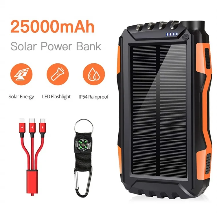 2020 New Solar Panel 25000mAh Large Capacity Solar Power Bank Charger, Black, orange, blue
2020 New Solar Panel 25000mAh Large Capacity Solar Power Bank Charger, Black, orange, blue