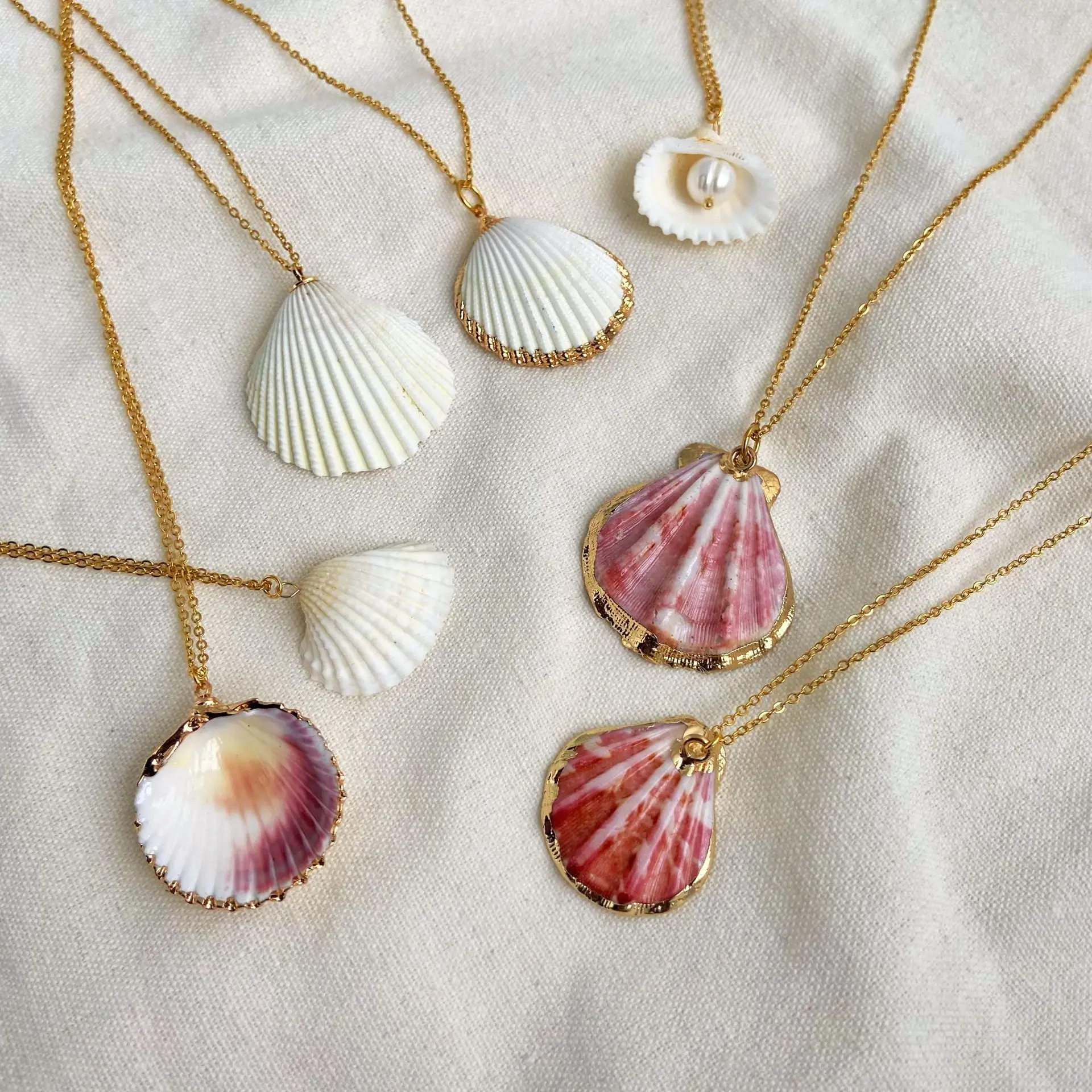 Jewelry Hip Hop Stainless Steel Pearl Shell Necklace 18K Gold Plating Seashell Pendant Necklaces Collar Conchas, As picture show
Jewelry Hip Hop Stainless Steel Pearl Shell Necklace 18K Gold Plating Seashell Pendant Necklaces Collar Conchas, As picture show