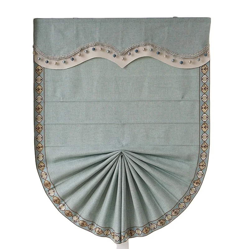 Hole free light luxury Chinese style jacquard handmade tassel curtain head Roman curtain
Hole free light luxury Chinese style jacquard handmade tassel curtain head Roman curtain