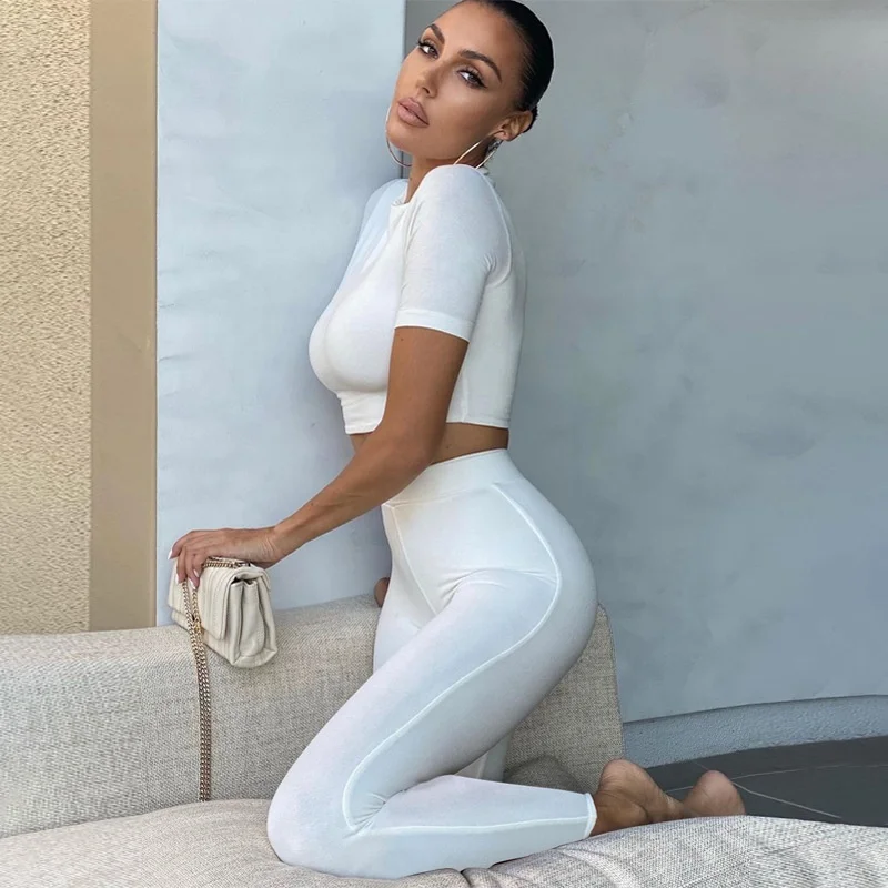 New Products 2022 Unique Casual Women 2 Piece Set Clothing Short Sleeve Crop Top Tight Womens Clothing Two Piece Pants Set
New Products 2022 Unique Casual Women 2 Piece Set Clothing Short Sleeve Crop Top Tight Womens Clothing Two Piece Pants Set