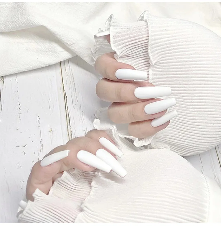 Finger Long Salon Nails Accessories White DIY Artificial Full Fake Nails Tapered High Quality Practice Acrylic Nail Set
Finger Long Salon Nails Accessories White DIY Artificial Full Fake Nails Tapered High Quality Practice Acrylic Nail Set