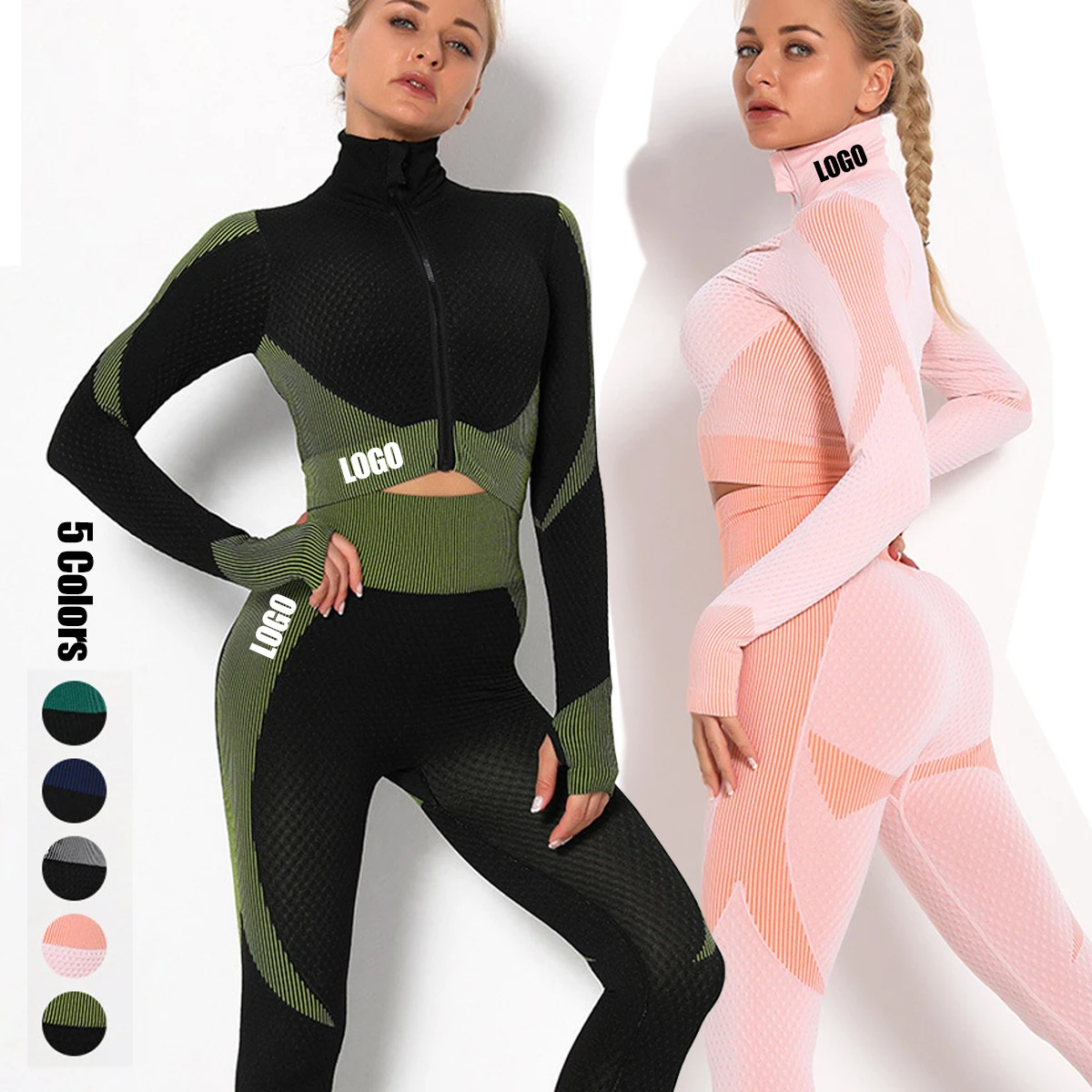 Seamless Women Yoga Set Long Sleeve Top High Waist Sport Leggings Gym Clothes Sport Suit Short Gym Suit Fitness Sets For Women 
Seamless Women Yoga Set Long Sleeve Top High Waist Sport Leggings Gym Clothes Sport Suit Short Gym Suit Fitness Sets For Women