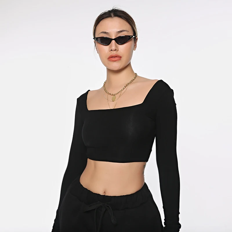 tops for women 2021 Fashion Ladies Clothing Custom Square Collar Backless Tight Wear Long Sleeves Casual Crop Top, Customized colors
tops for women 2021 Fashion Ladies Clothing Custom Square Collar Backless Tight Wear Long Sleeves Casual Crop Top, Customized colors