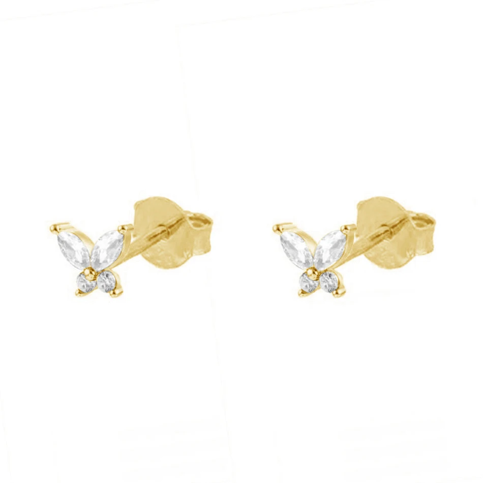 fashion cute 925 sterling silver jewelry wholesale 18k gold plated butterfly cubic zirconia stud earrings for women
fashion cute 925 sterling silver jewelry wholesale 18k gold plated butterfly cubic zirconia stud earrings for women