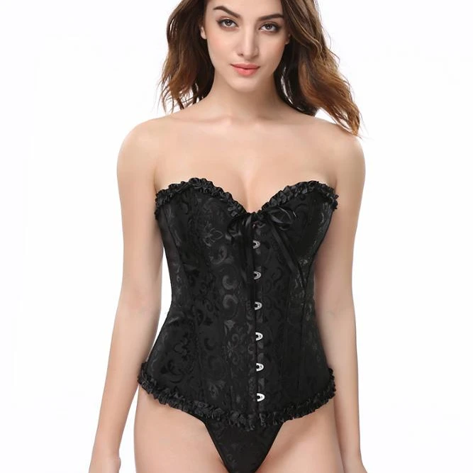 Women Satin Bustier lingerie victorian corset Overbust Top Lace Sexy Corsets and Bustiers for wedding party, Customized color
Women Satin Bustier lingerie victorian corset Overbust Top Lace Sexy Corsets and Bustiers for wedding party, Customized color