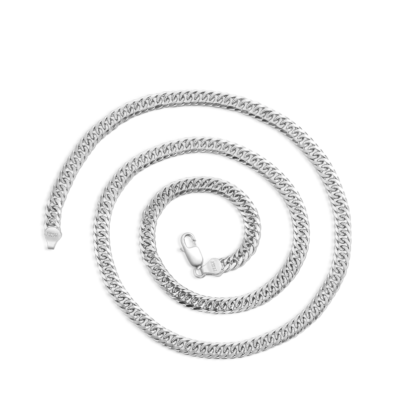 Dropshipping 6MM Wide S925 Sterling Silver Men's Cuban Link Chains High Quality Polishing Without Pendant Necklace for Men, Silver color
Dropshipping 6MM Wide S925 Sterling Silver Men's Cuban Link Chains High Quality Polishing Without Pendant Necklace for Men, Silver color