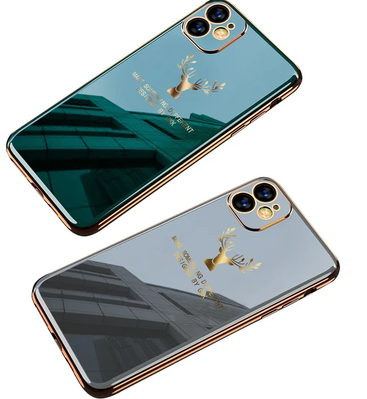 For Apple iPhone 11 12 Pro Max 8 7 X XR Back Cover Bag Luxury Electroplating Side Edge Christmas Deer Soft TPU i Phone Case, 2 color
For Apple iPhone 11 12 Pro Max 8 7 X XR Back Cover Bag Luxury Electroplating Side Edge Christmas Deer Soft TPU i Phone Case, 2 color