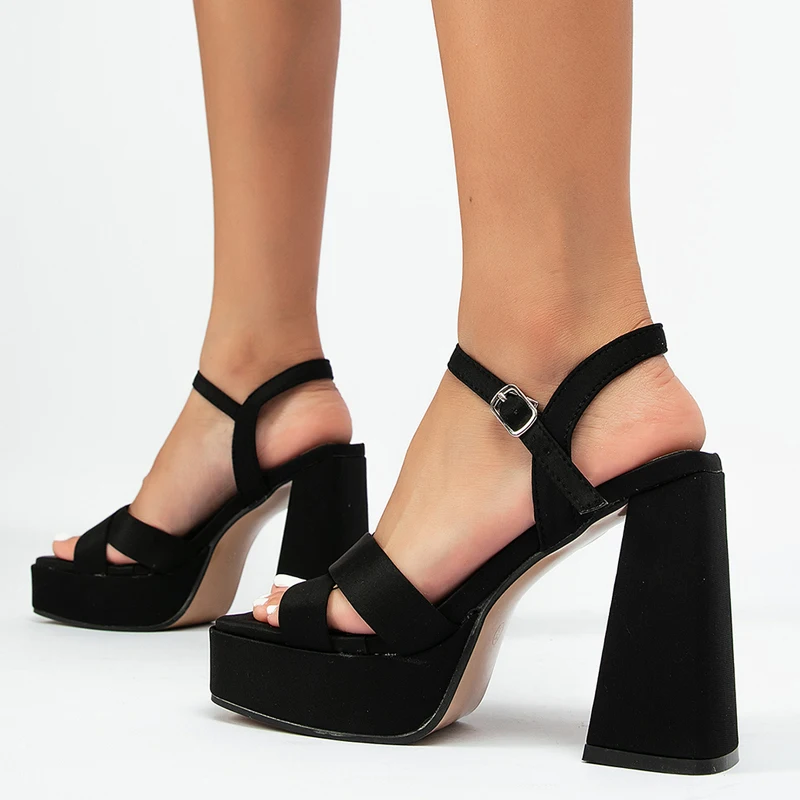 Summer Sexy Black Platform Peep Toe Sandals Design Thick Square High Heel Ladies Ankle Buckle Strap Sandals Shoes
Summer Sexy Black Platform Peep Toe Sandals Design Thick Square High Heel Ladies Ankle Buckle Strap Sandals Shoes