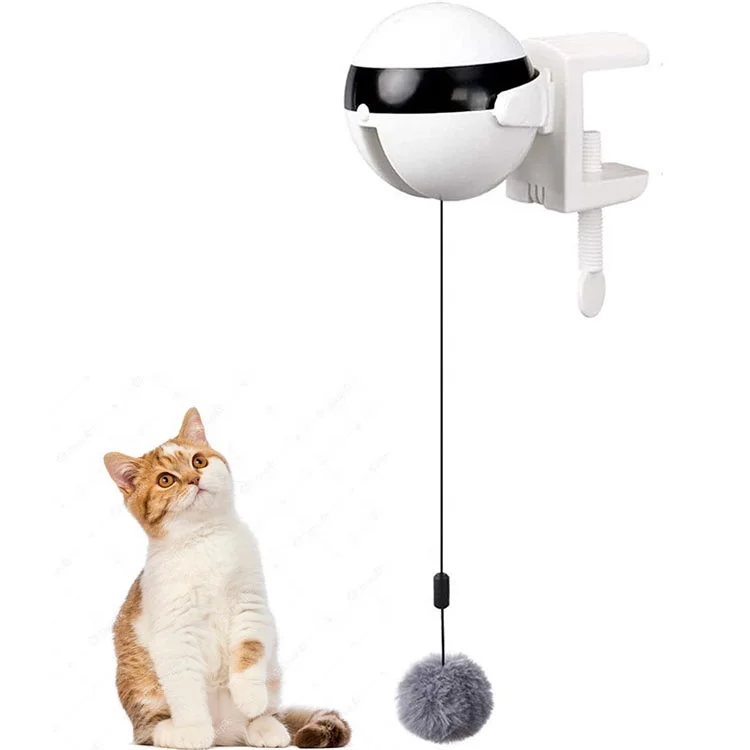 Interactive Smart Automatic Electric Bounce Plush Fishing YOYO Ball Electronic Cat Toy, White
Interactive Smart Automatic Electric Bounce Plush Fishing YOYO Ball Electronic Cat Toy, White