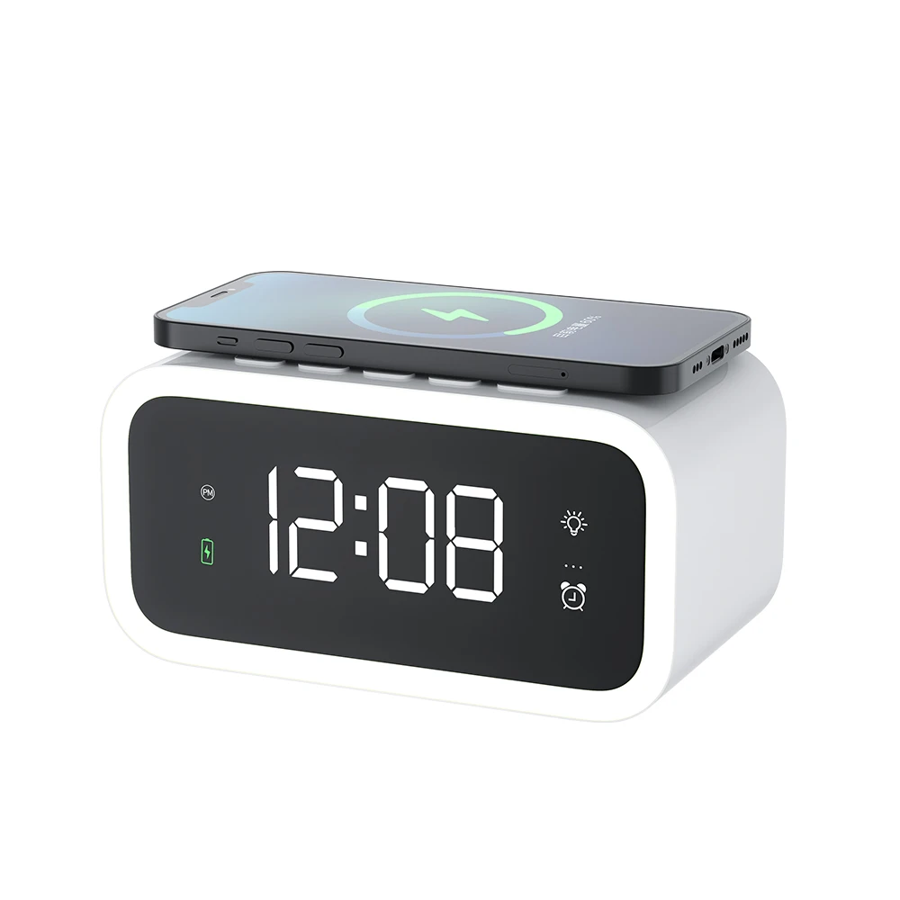 High quality alarm clock 15W fast wireless charging bedside wood desk lamp led wireless charger portable clock wireless charger
High quality alarm clock 15W fast wireless charging bedside wood desk lamp led wireless charger portable clock wireless charger